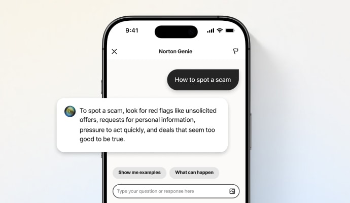 O Norton Genie, o assistente de IA – imagem do produto Norton Genie